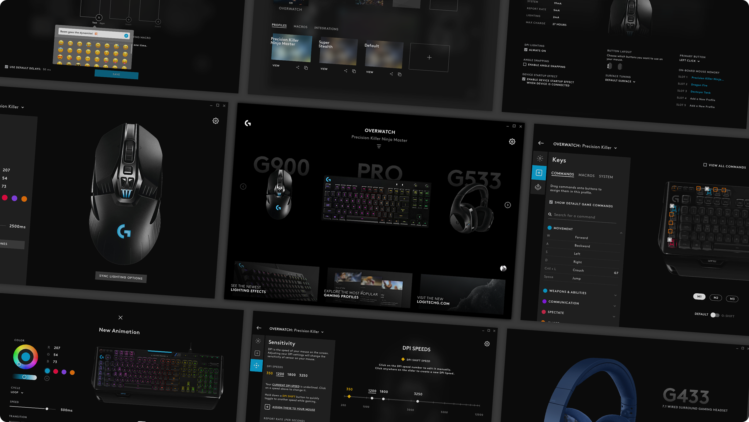 Logitech G HUB collage